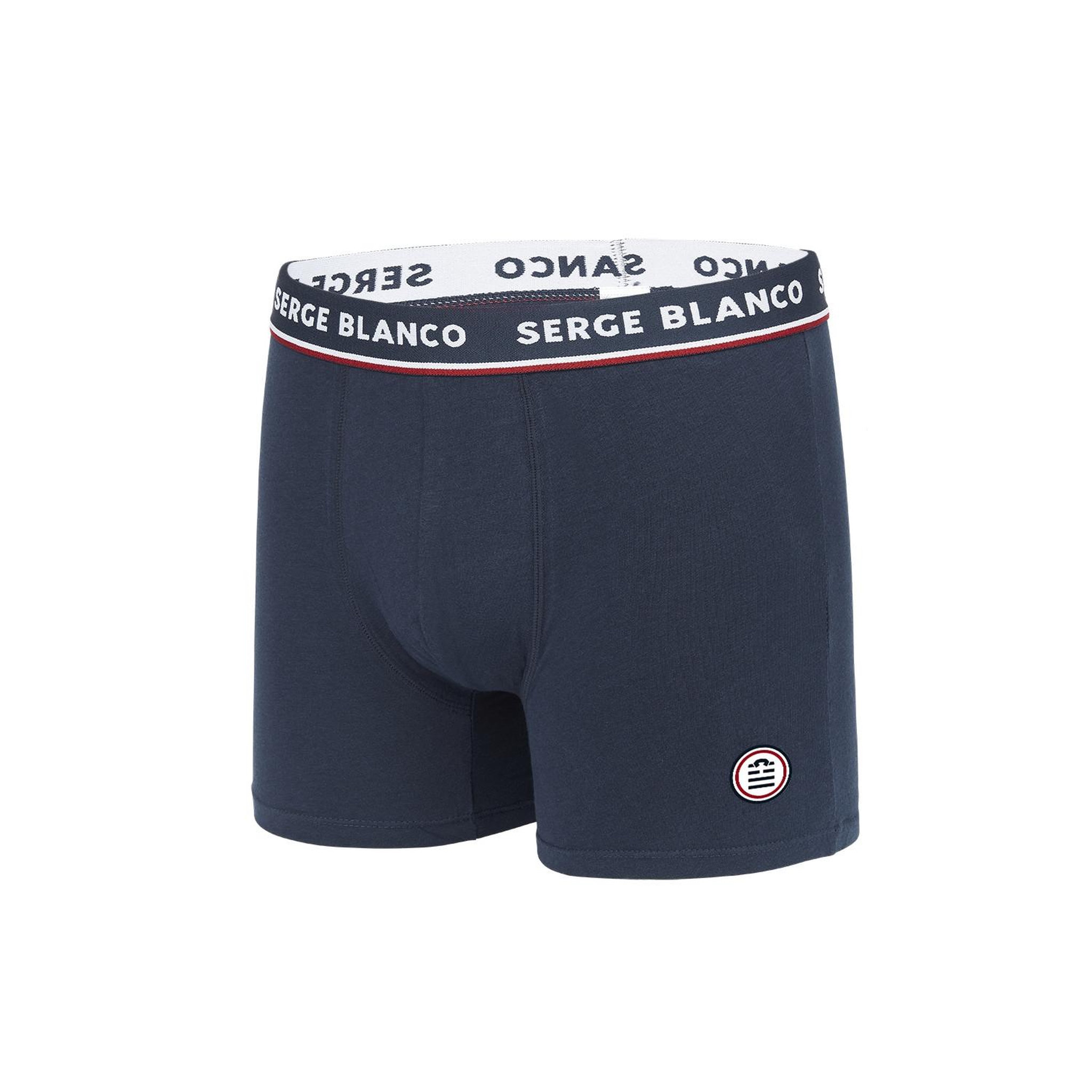 Voir la diapositive 5 : SERGE BLANCO Lot 2 boxers coton homme french