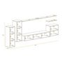 Voir la diapositive 4 : Paris Prix Meuble TV Mural Design  Switch I  330cm Noir & Naturel