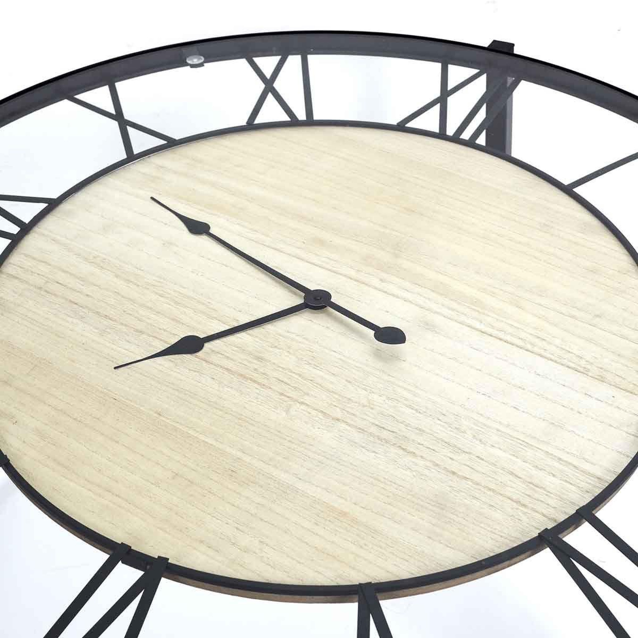 Voir la diapositive 2 : The Home Deco Factory Table basse design  horloge  90cm noir