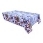 Voir la diapositive 1 : HABITABLE Nappe en toile cirée rectangulaire NEIGE - 140 x 250 cm - Bleu