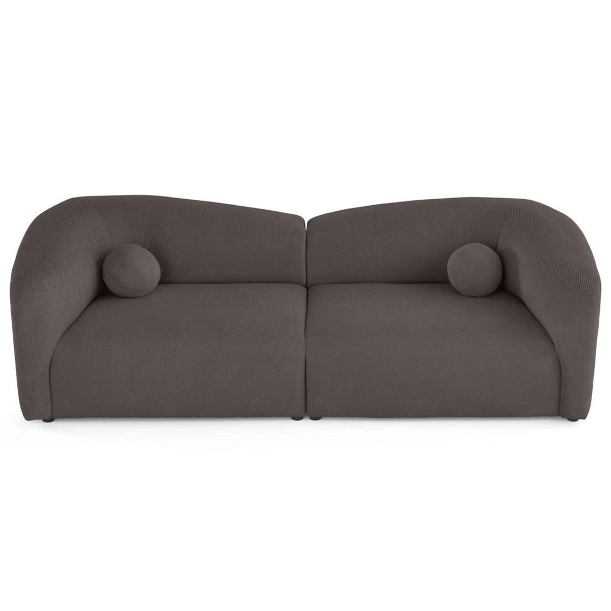 LISA DESIGN Charles - canapé droit 4 places en velours texturé