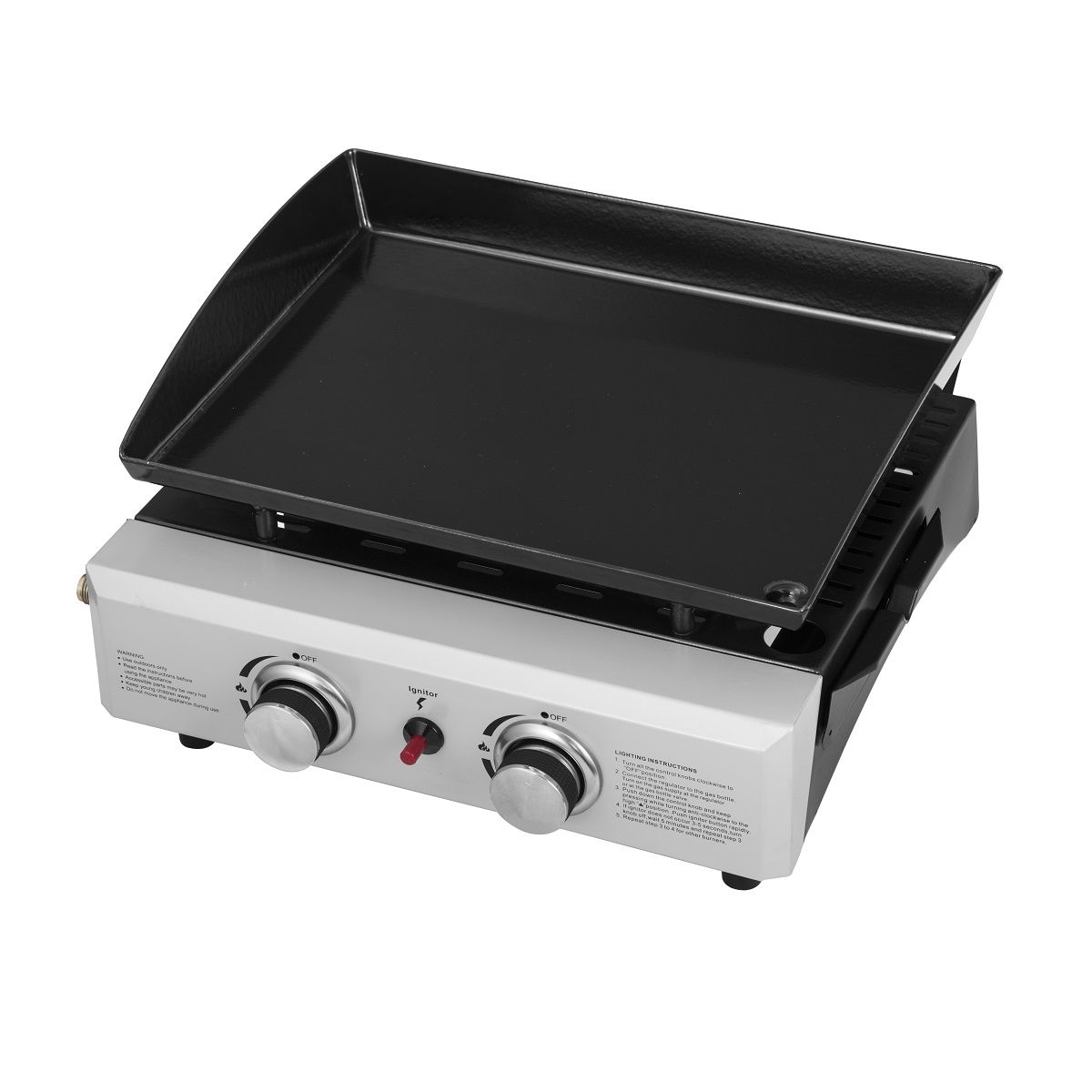 GARDENSTAR Plancha gaz 2 brûleurs PALERME