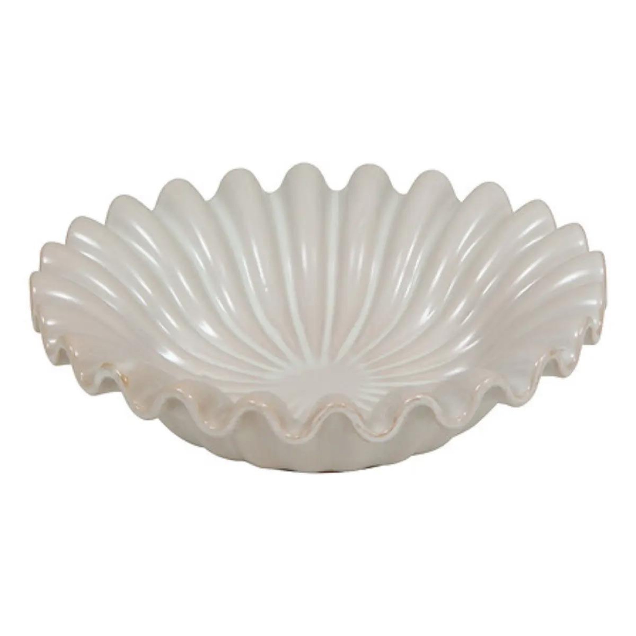 ATMOSPHERA Coupe vide-poche en céramique  sien  25cm blanc