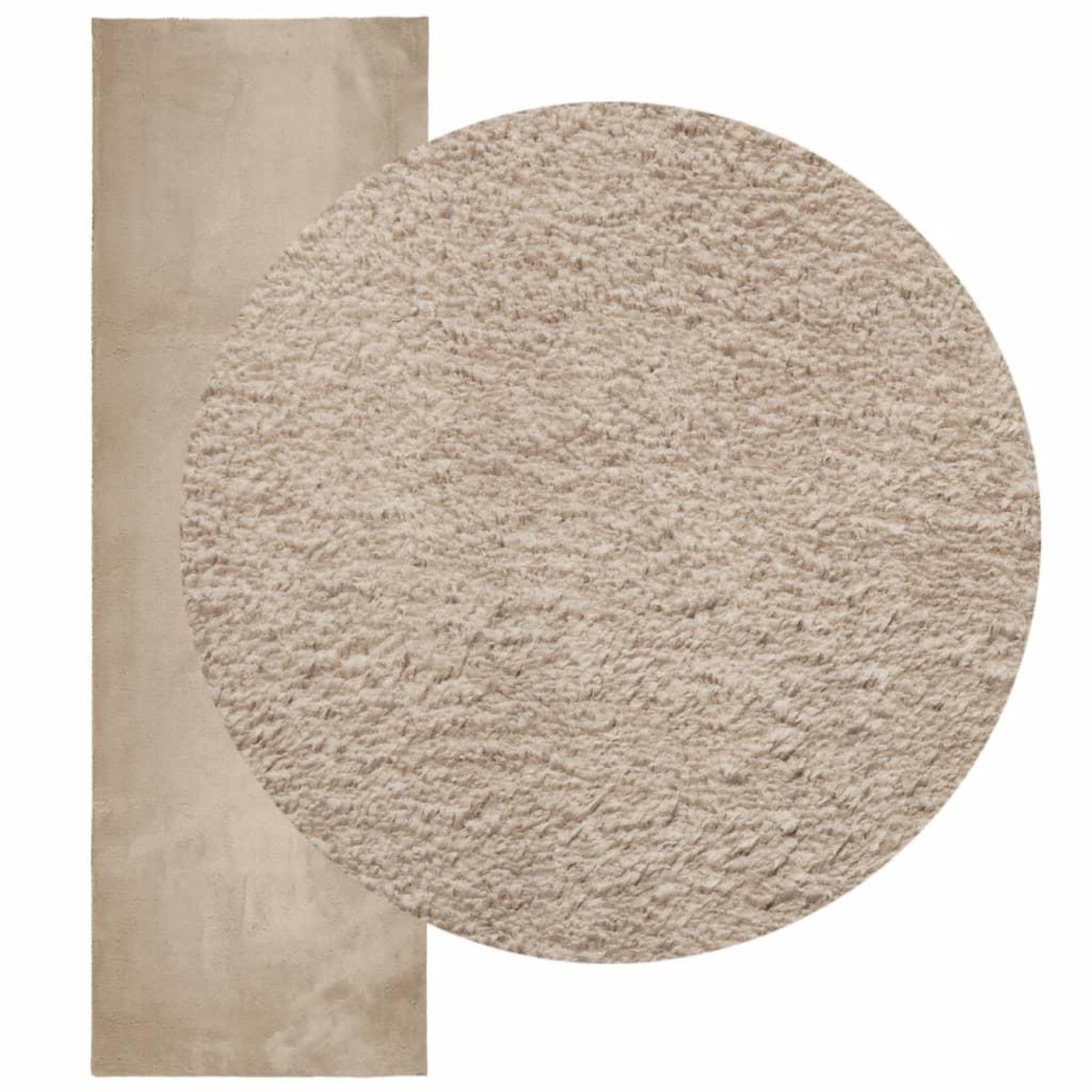 Voir la diapositive 3 : VIDAXL Tapis HUARTE a poils courts doux et lavable sable 80x250 cm