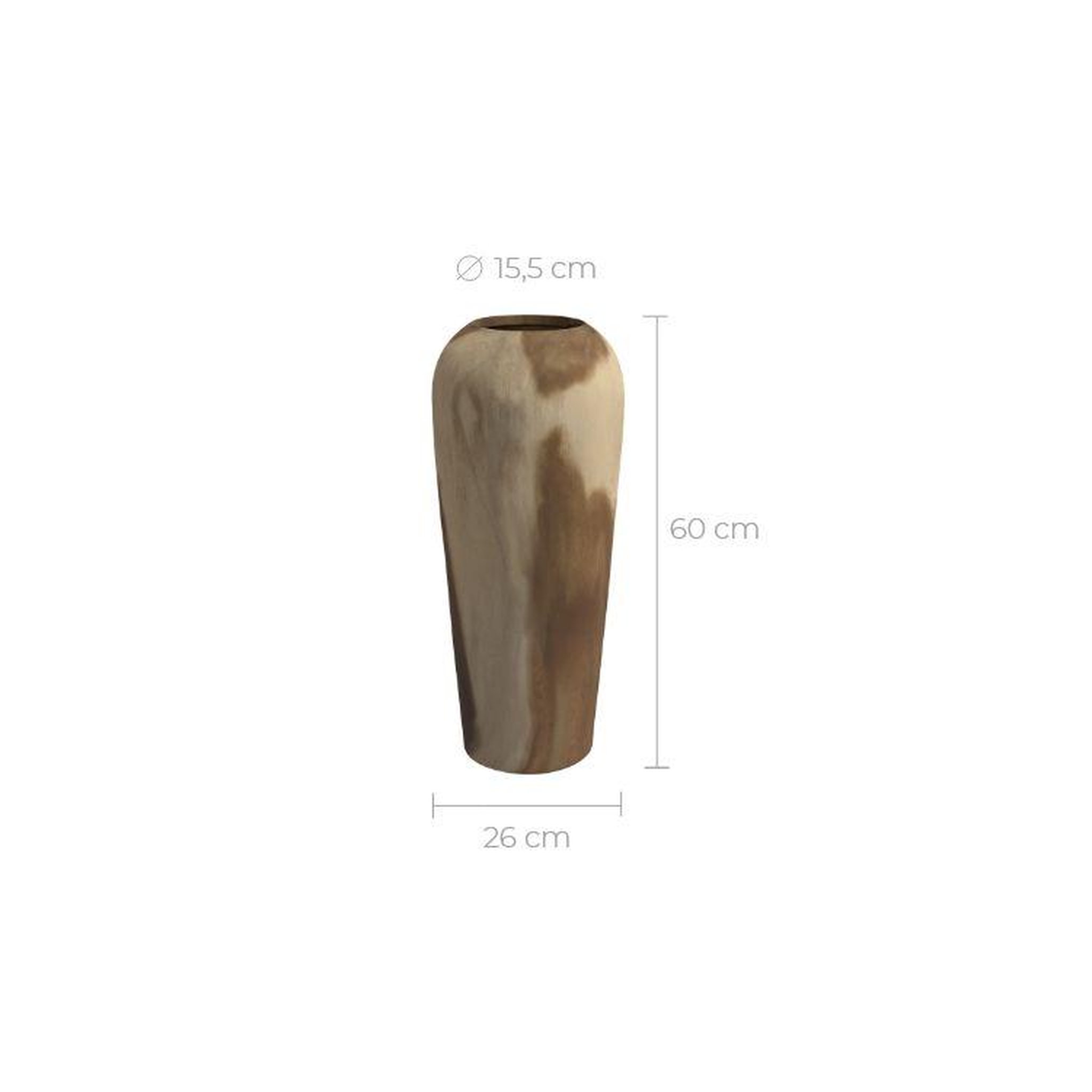 Voir la diapositive 4 : MAISON PAVANE Vase décoratif en bois de suar h60 cm-makkar
