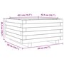 Voir la diapositive 6 : VIDAXL Jardiniere cire marron 50x50x26,5 cm bois de pin massif