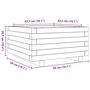 Voir la diapositive 6 : VIDAXL Jardiniere cire marron 50x50x26,5 cm bois de pin massif