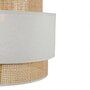 Voir la diapositive 4 : OSTARIA Suspension ronde 3 abat-jours rotin blanc D40