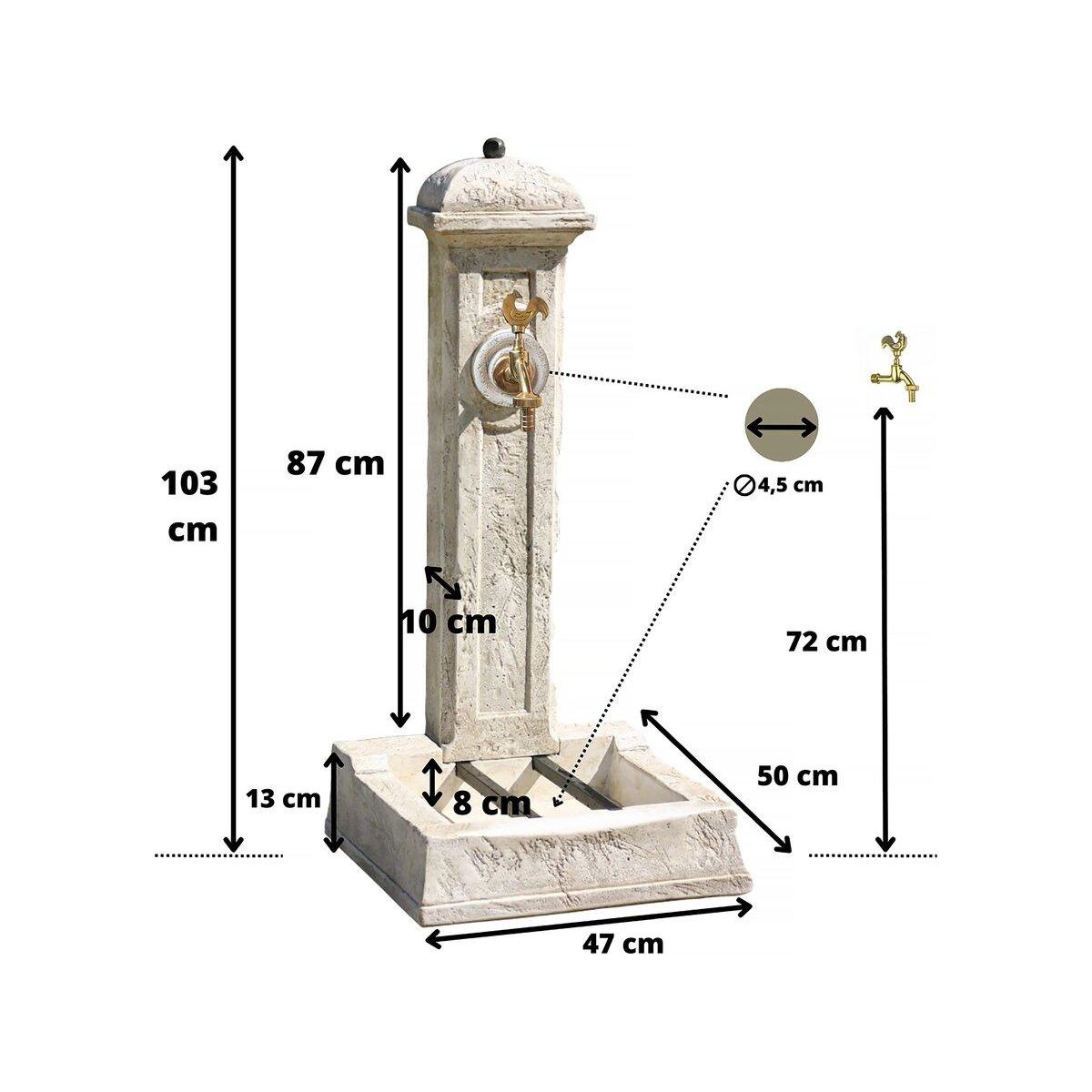 Habitat et Jardin Fontaine  Longchamp  - 0.50 x 0.47 x 1.03 m