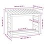 Voir la diapositive 6 : VIDAXL Support pour bois de chauffage Blanc 108x64,5x78 cm Bois de pin