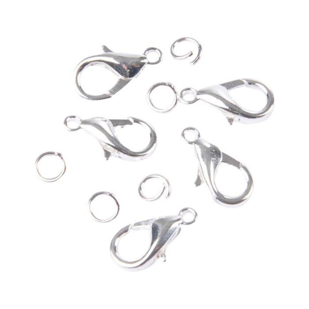 Paris Prix Lot de 5 Fermoirs  Mousquetons  9cm Argent