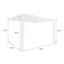 Voir la diapositive 4 : SWEEEK Pergola bioclimatique aluminium adossée lames orientables 4x3m Triomphe