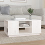 Voir la diapositive 1 : VIDAXL Table basse Blanc 90x49x40,5 cm Bois massif de pin