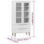 Voir la diapositive 6 : VIDAXL Armoire a vitrine MOLDE Blanc 90x35x175 cm Bois de pin massif
