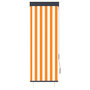Voir la diapositive 2 : VIDAXL Store roulant d'exterieur 60x250 cm Blanc et orange