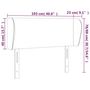 Voir la diapositive 6 : VIDAXL Tete de lit avec oreilles Blanc 103x23x78/88 cm Similicuir
