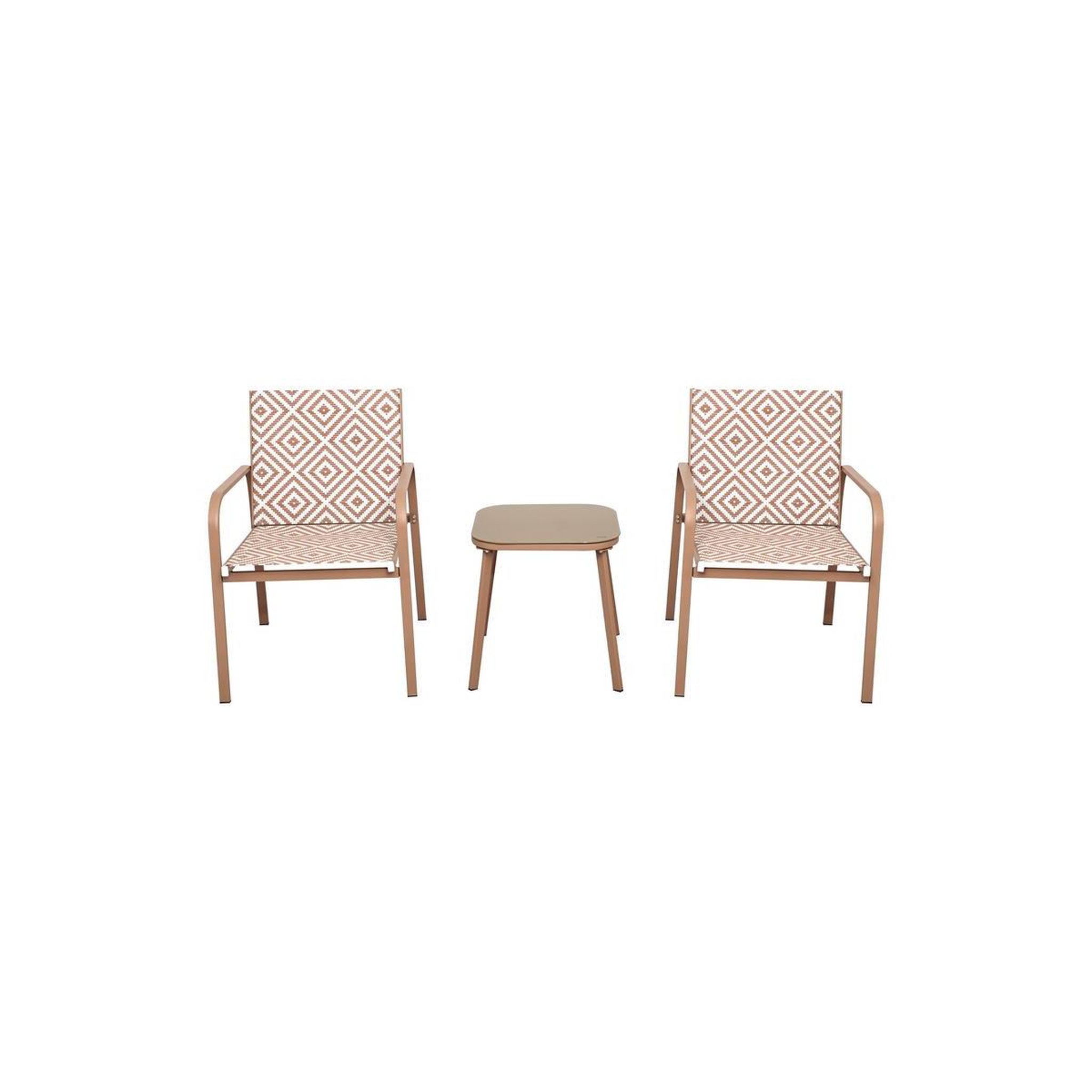 The Home Deco Factory Salon de jardin 2 places  mexico  83cm beige