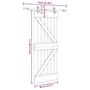 Voir la diapositive 6 : VIDAXL Porte coulissante et kit de quincaillerie 80x210 cm pin massif