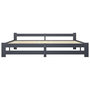 Voir la diapositive 4 : VIDAXL Cadre de lit sans matelas gris fonce pin massif 200x200 cm