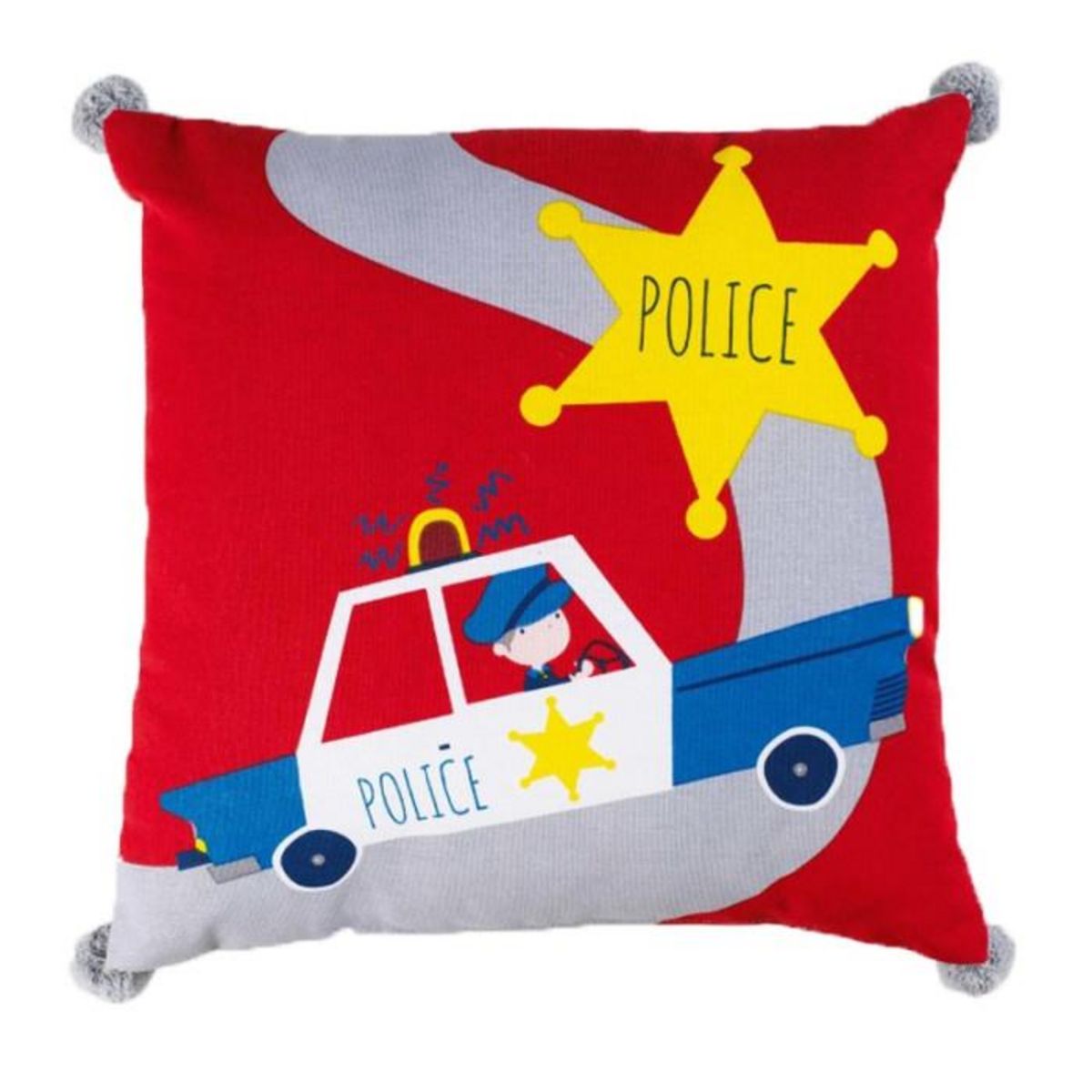 Paris Prix Coussin à Pompons  Marshall  40x40cm Multicolore