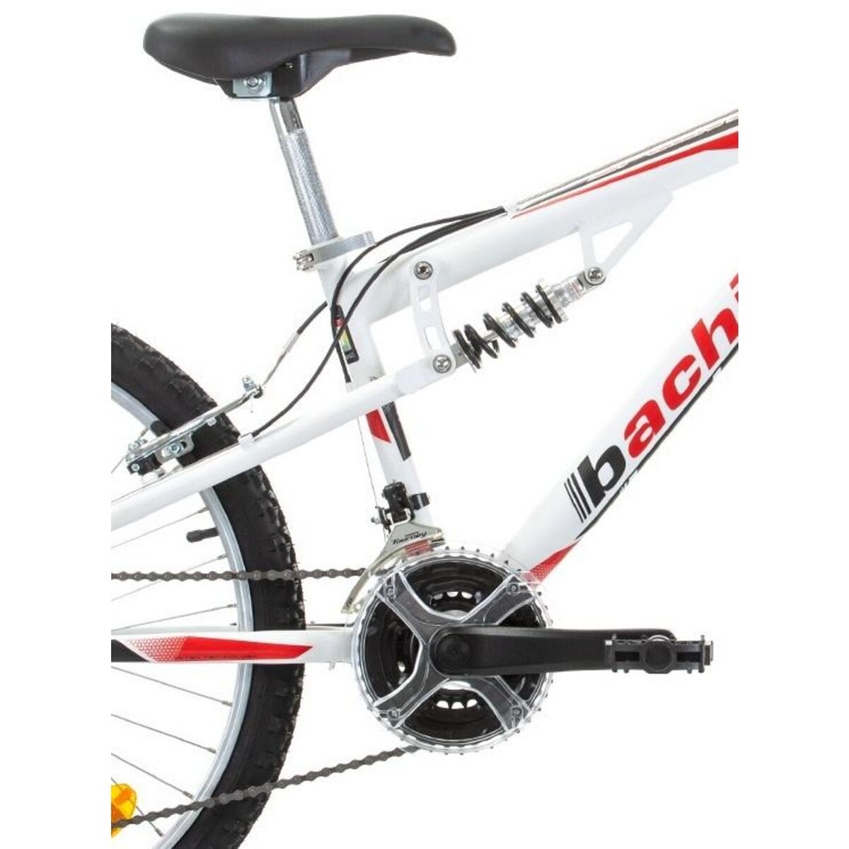 BACHINI Vélo VTT 24'' Tout Suspendu avec transmission complète Shimano pour enfant de taille comprie entre 1.35 et 1.60m + Garde-boues offerts !