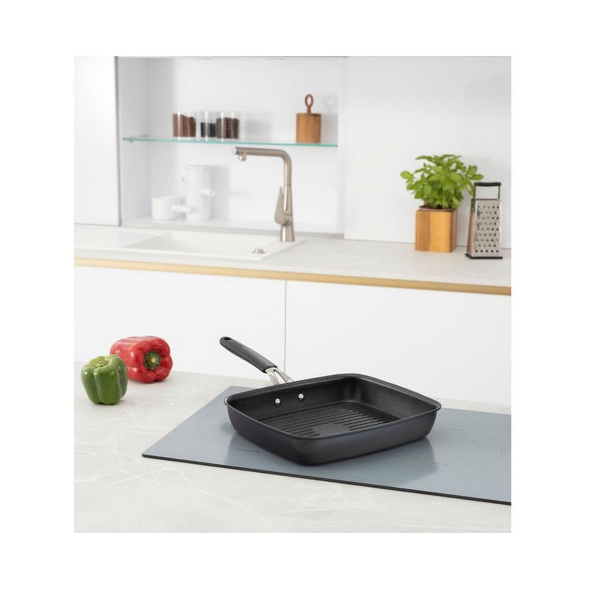Voir la diapositive 5 : Lagostina Poêle grill 29x25cm fonte d'aluminium - 12165040925