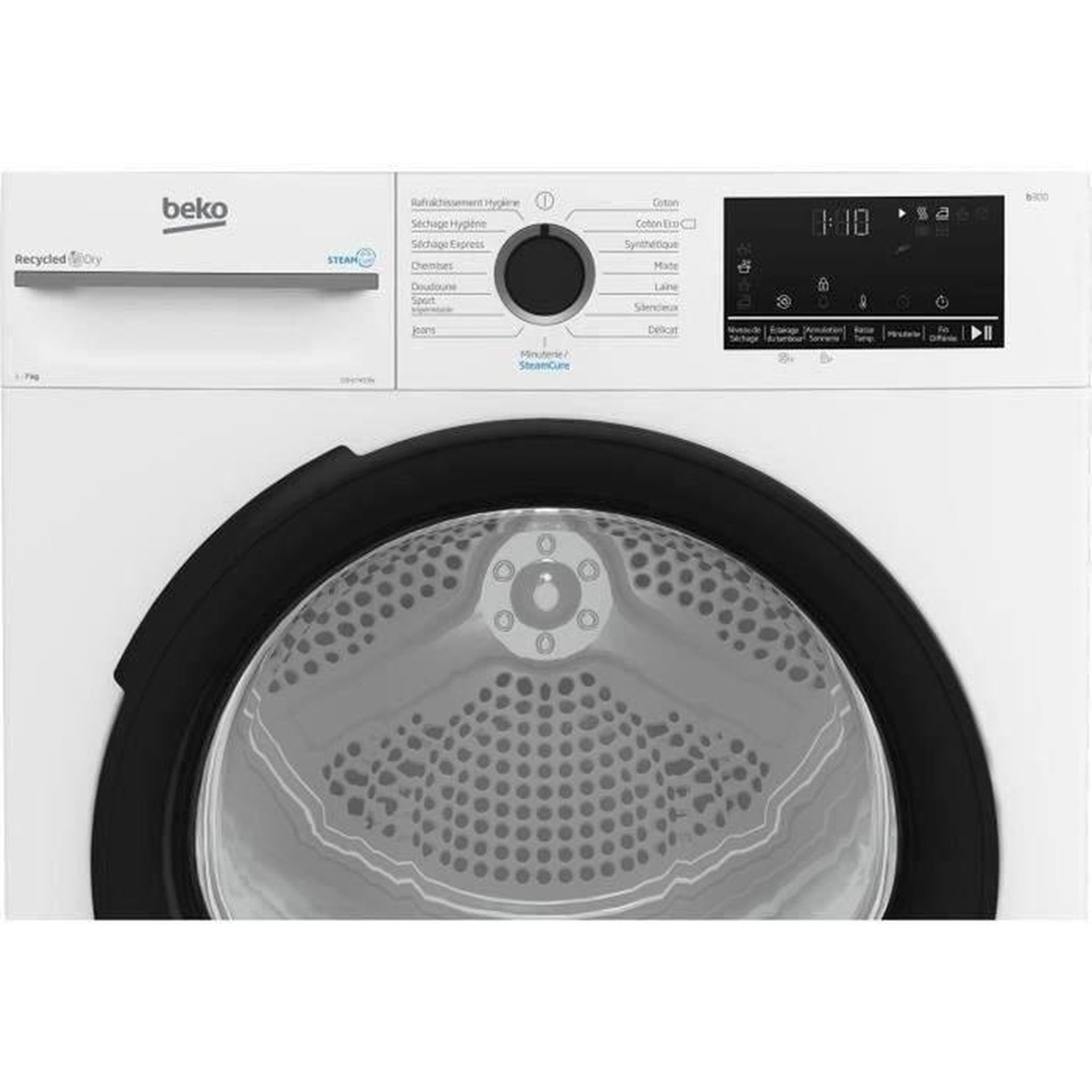 Voir la diapositive 6 : Beko Sèche linge pompe à chaleur à condensation 7kg 1400 tours/min - d3h27493w
