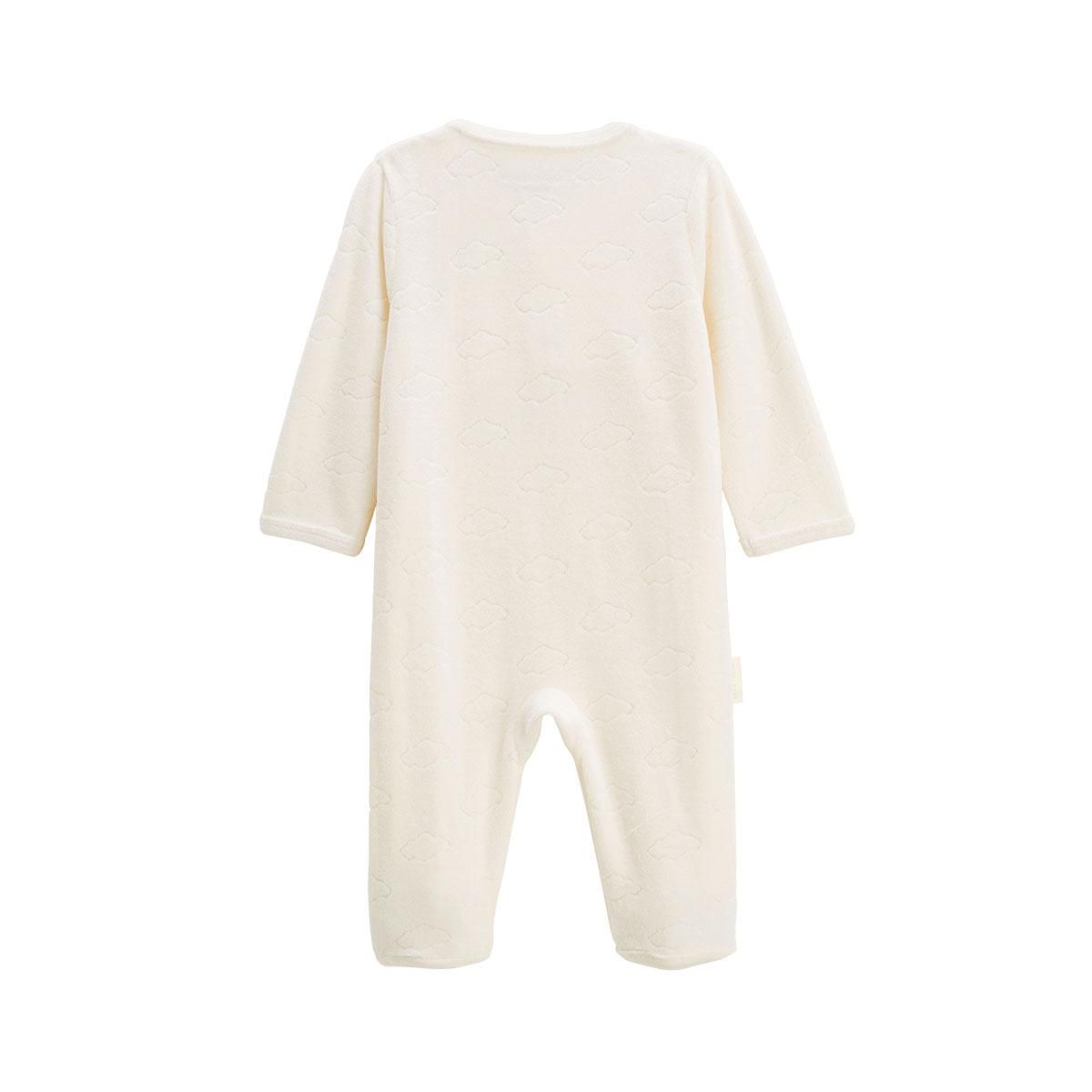 Petit Béguin Pyjama bébé en velours ouverture pont Câlins