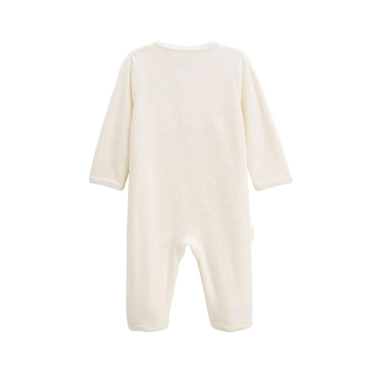 Petit Béguin Pyjama bébé en velours ouverture pont Câlins