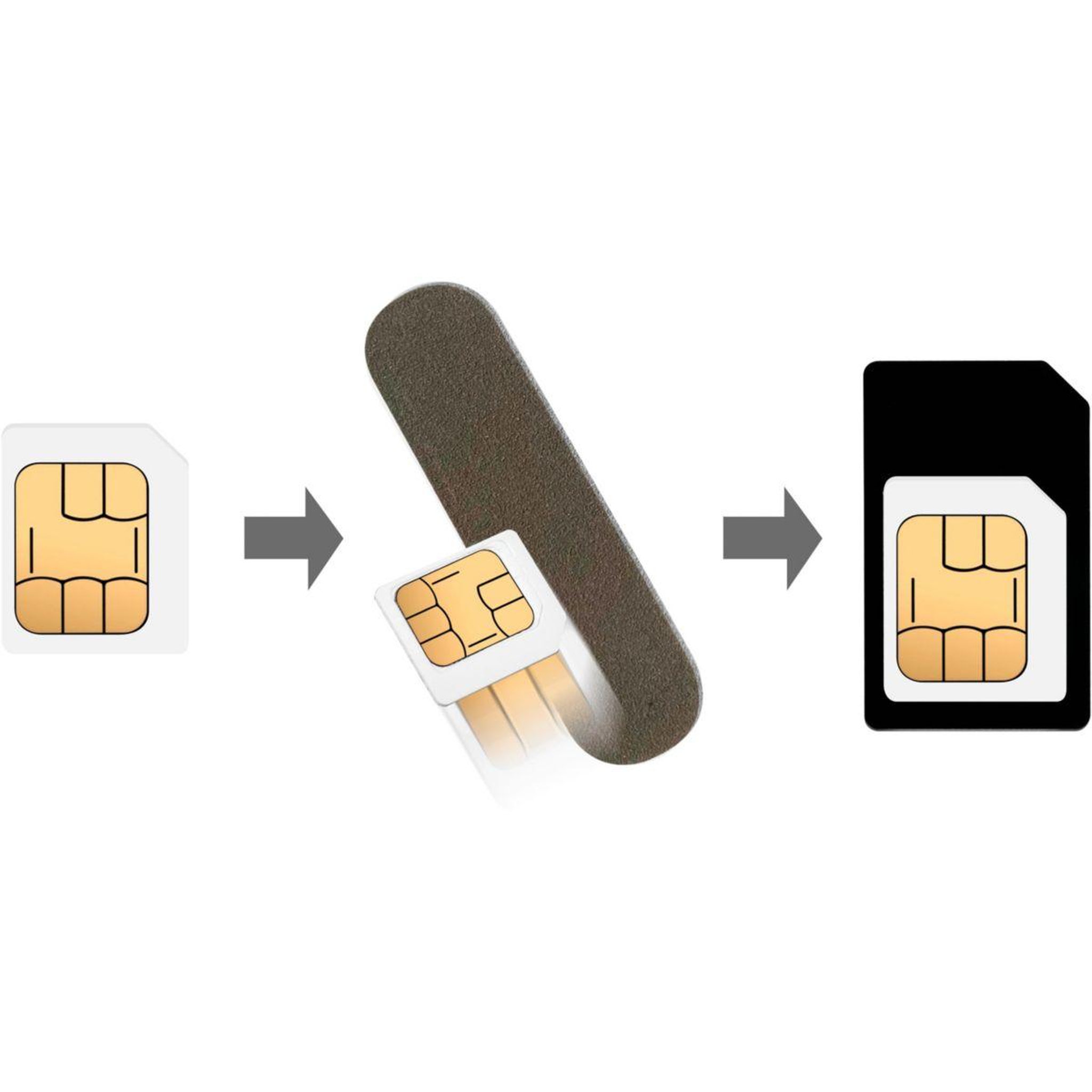 Voir la diapositive 5 : ESSENTIEL B Adaptateur carte SIM Kit adaptateur SIM + Epingle d'ejection