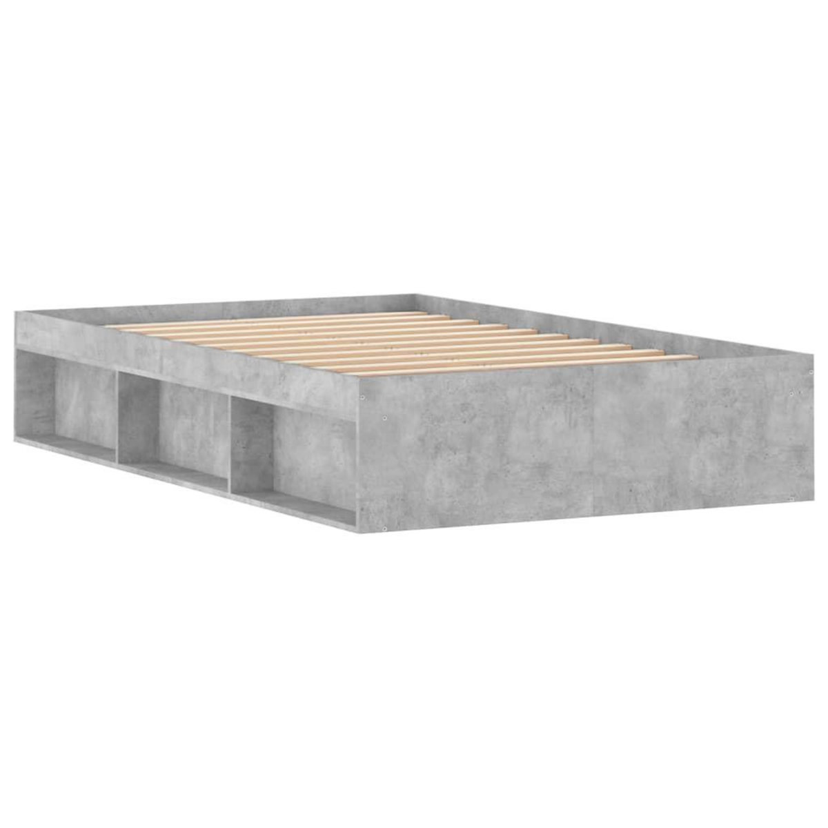 VIDAXL Cadre de lit sans matelas gris beton 120x190 cm