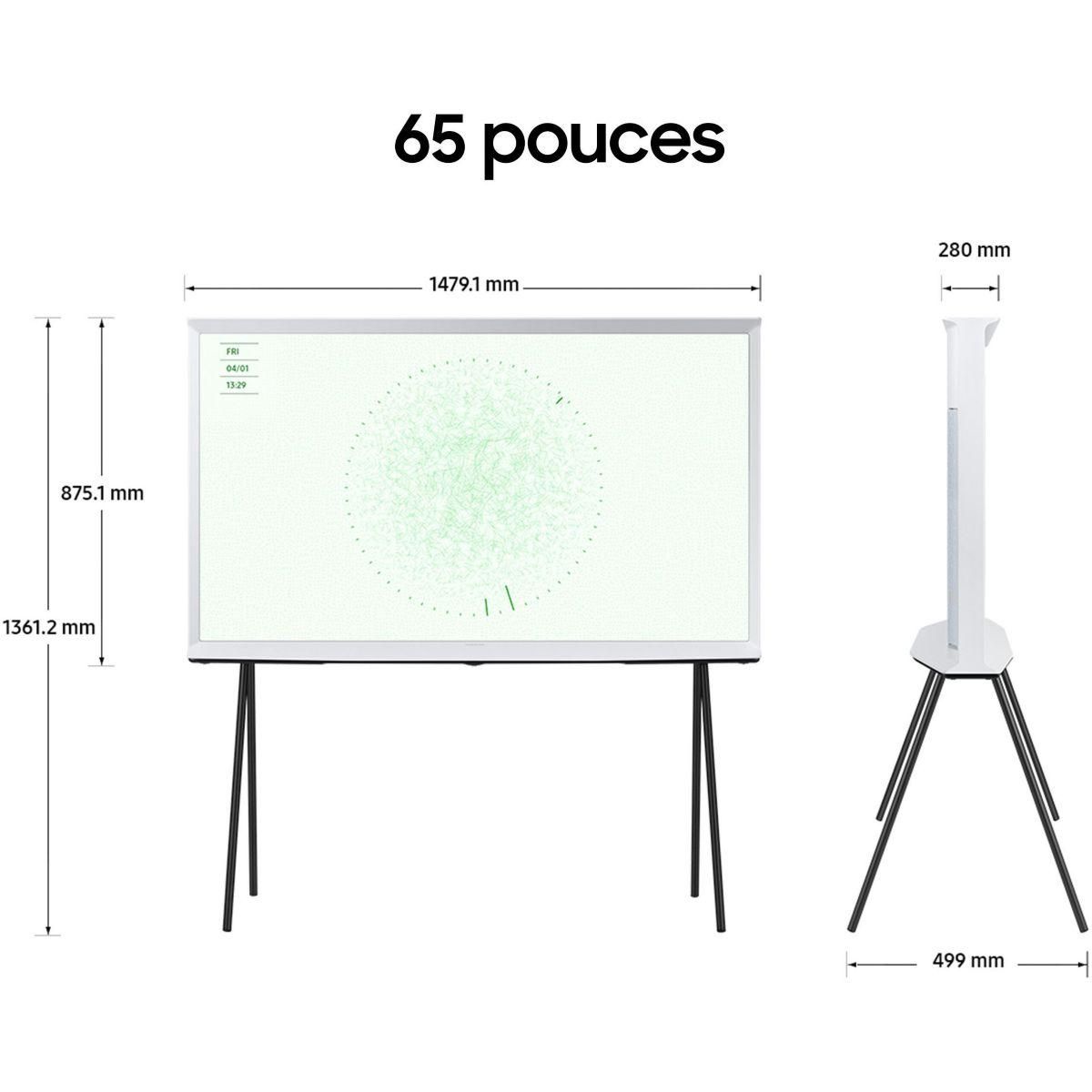 Samsung TV QLED The Serif TQ65LS01D Blanc 2024