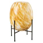 Paris Prix Vase sur Pied Design  Taches  37cm Blanc & Ocre