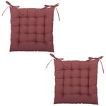 ATMOSPHERA Lot de 2 galettes de chaise ANJALI - 38 x 38 cm - Prune