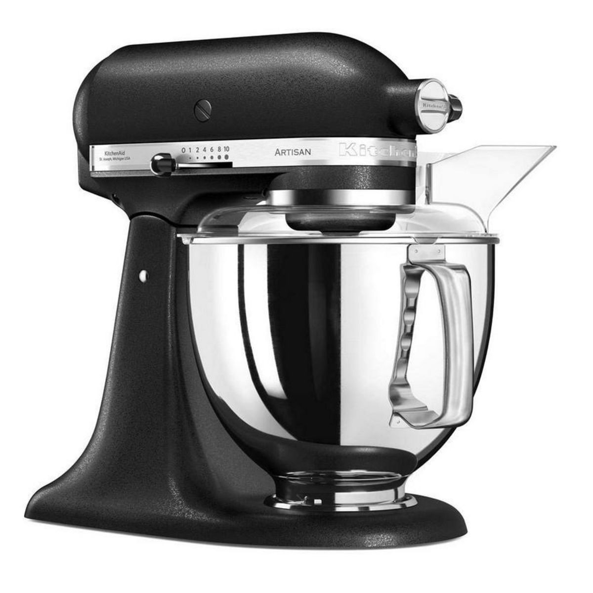 KitchenAid Robot pâtissier multifonction 4,8l 300w noir onyx - 5ksm175pseob