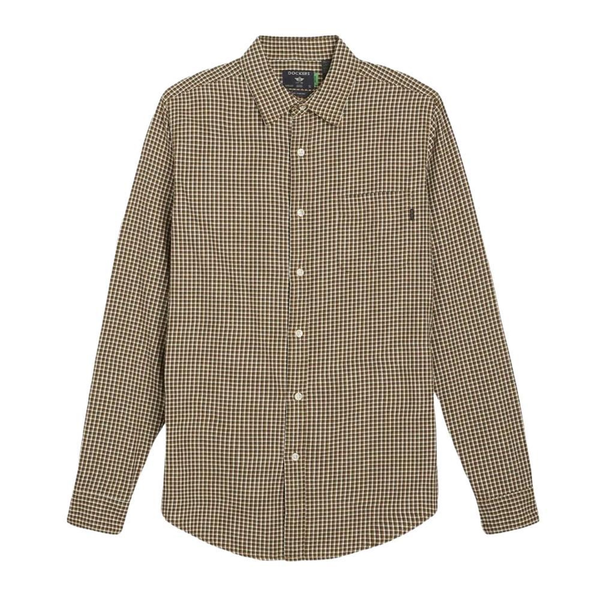 Voir la diapositive 2 : DOCKERS Chemise Marron à Motifs Homme Dockers Woven