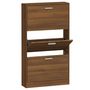 Voir la diapositive 2 : VIDAXL Armoire a chaussures Chene marron 59x17x108cm Bois d'ingenierie