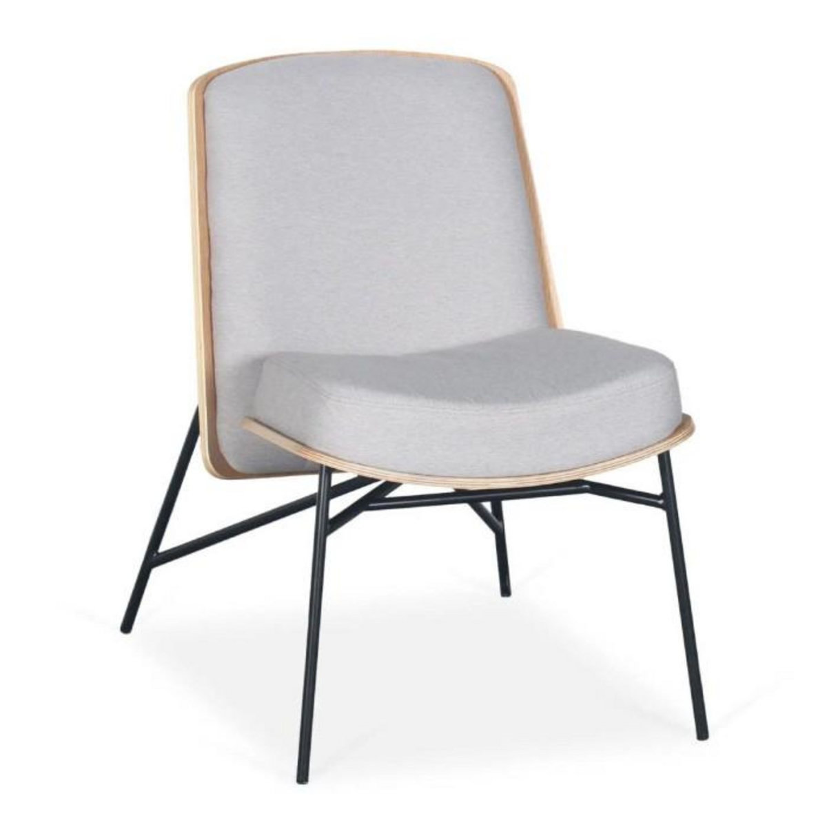 Paris Prix Fauteuil Design  Vincente  80cm Gris Clair