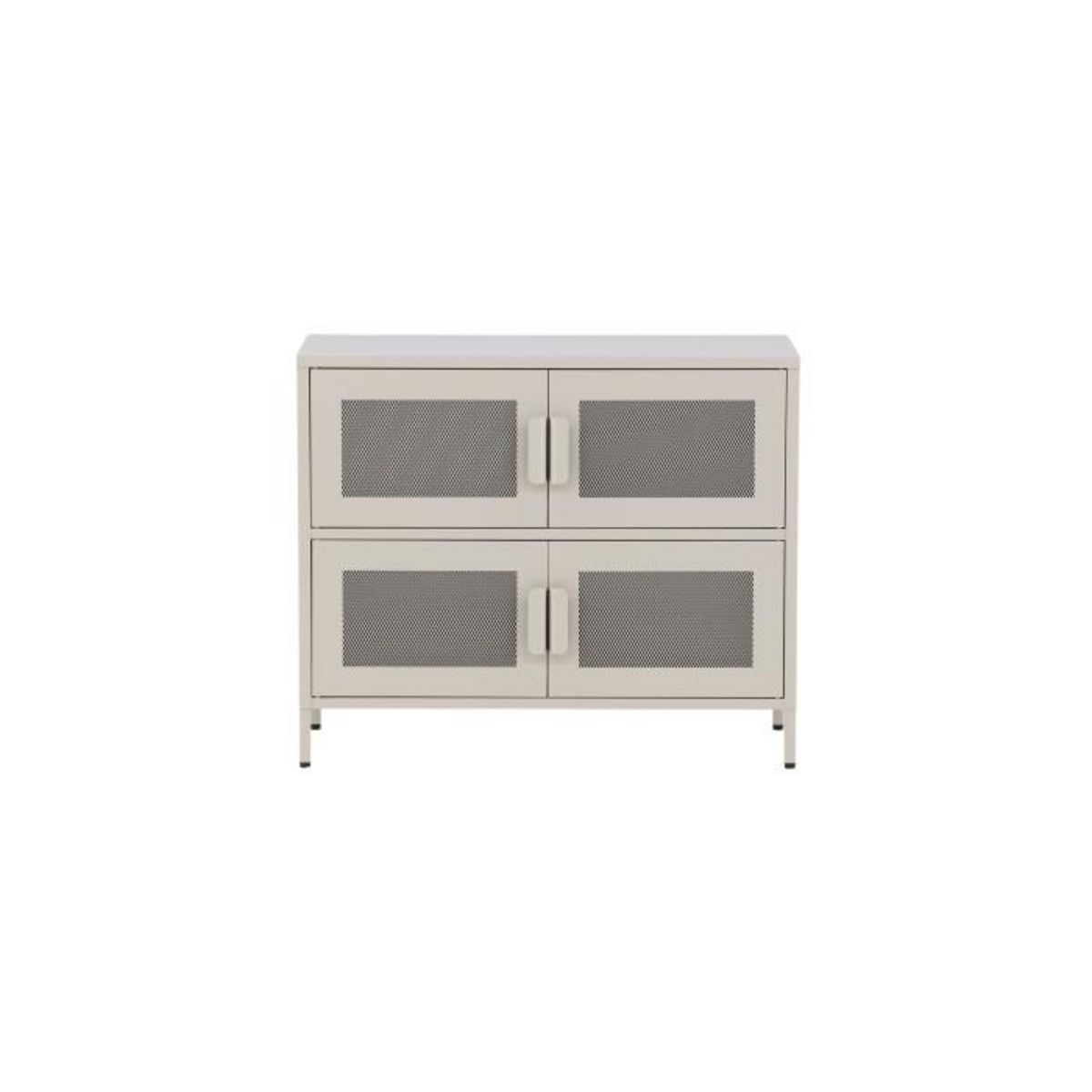 Paris Prix Buffet 4 Portes en Métal  Nett  90cm Beige