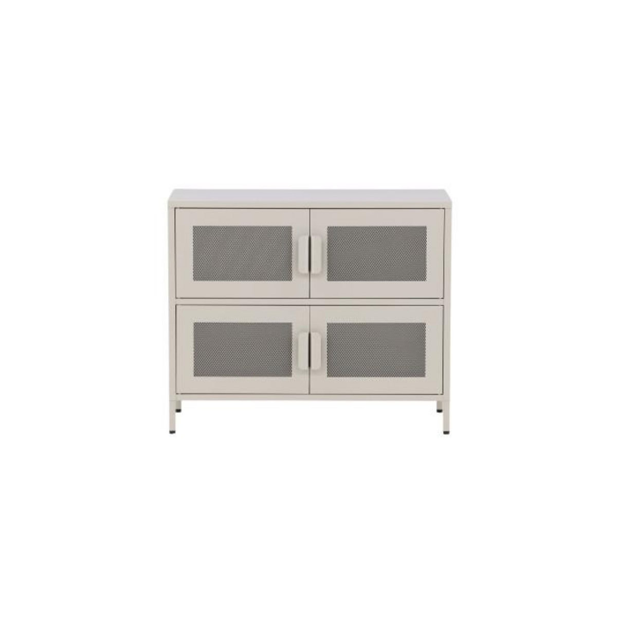 Paris Prix Buffet 4 Portes en Métal  Nett  90cm Beige