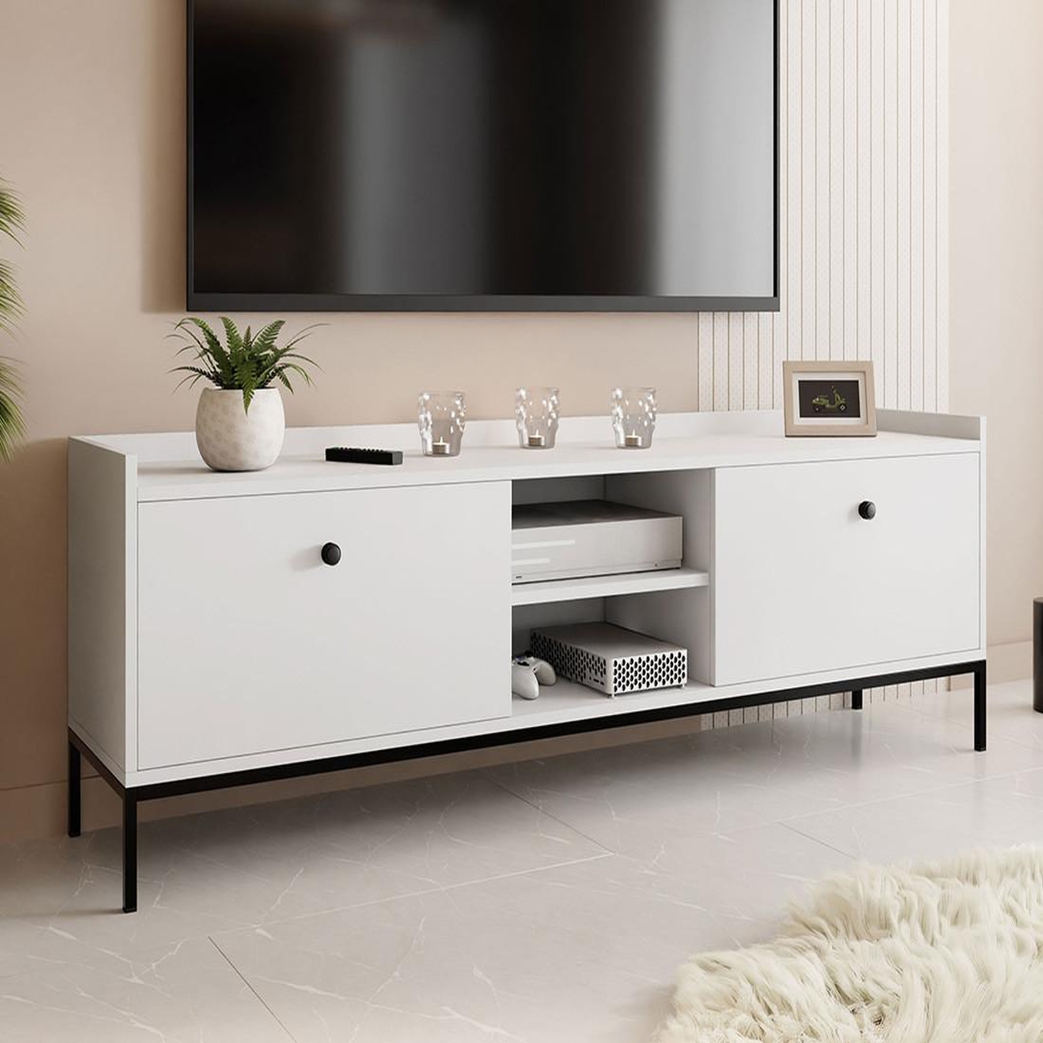 Voir la diapositive 4 : BEST MOBILIER Filipo - meuble tv - 180 cm