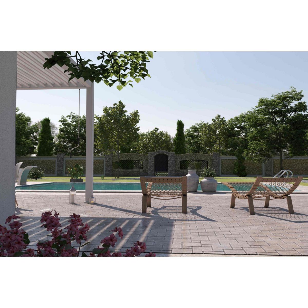 Pergola Bioclimatique adossée 3x6 m - Aluminium - Blanc -  VS OmBREA®