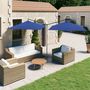 Voir la diapositive 1 : VIDAXL Parasol de jardin double avec mat en acier bleu azure 600x300cm