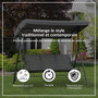 Voir la diapositive 2 : OUTSUNNY Balancelle de jardin 3 places grand confort toit inclinaison réglable assise et dossier ergonomique acier textilène gris