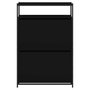 Voir la diapositive 5 : VIDAXL Armoire a chaussures noir 75x34x112 cm bois d'ingenierie