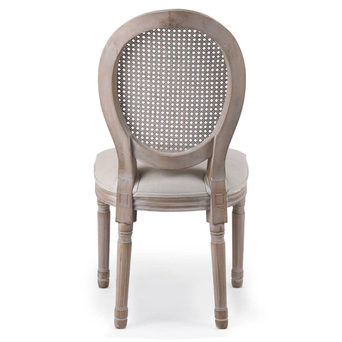 Paris Prix Lot de 2 Chaises Médaillon Cannage  Versailles  96cm Beige