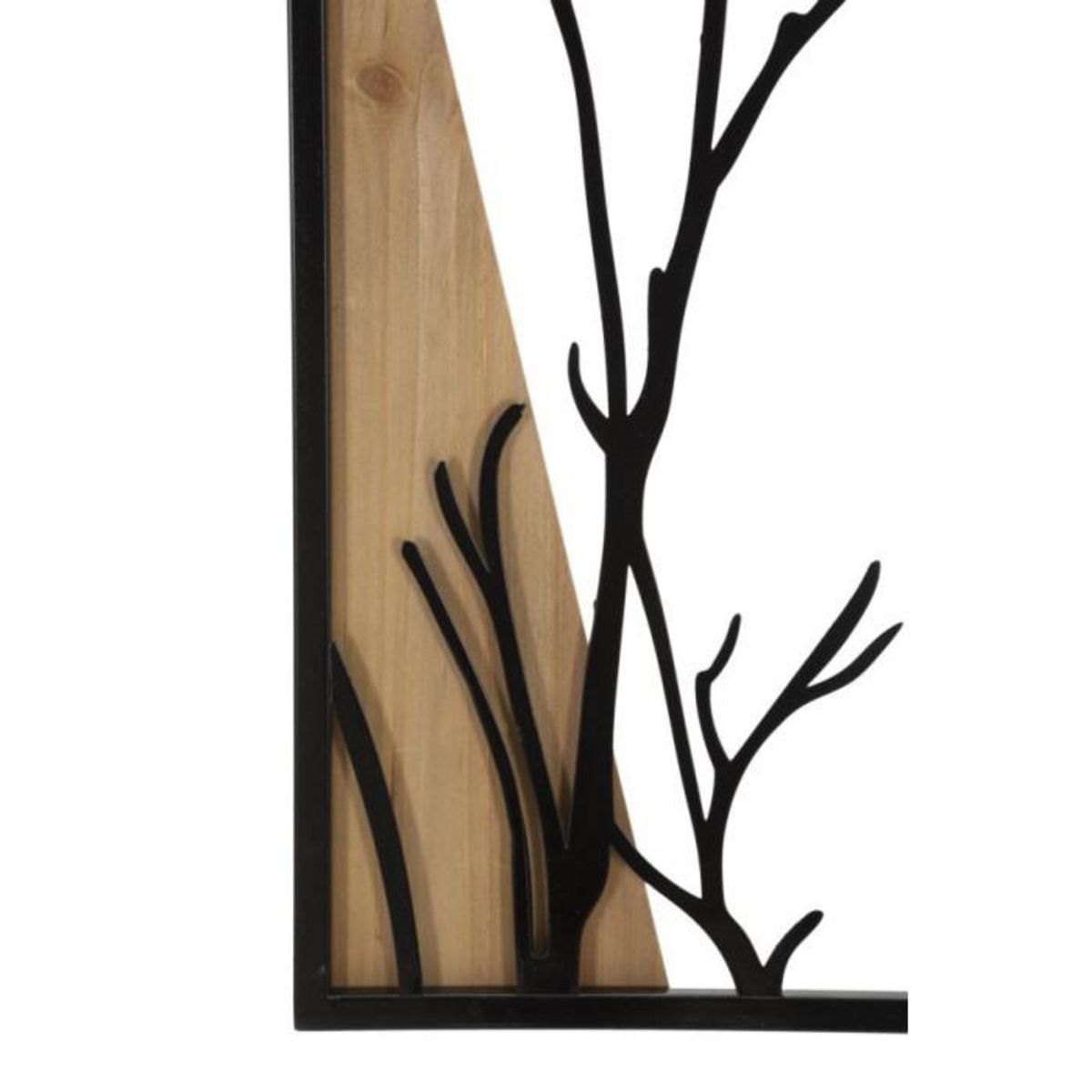 Paris Prix Lot de 4 Décorations Murales Encadrées  Arbre  200cm Noir & Naturel