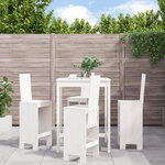 VIDAXL Ensemble de bar de jardin 5 pcs blanc bois massif de pin