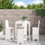Voir la diapositive 1 : VIDAXL Ensemble de bar de jardin 5 pcs blanc bois massif de pin