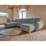 Voir la diapositive 5 : BEST MOBILIER Lena - canapé d'angle panoramique convertible - avec coffre - 7 places - gauche